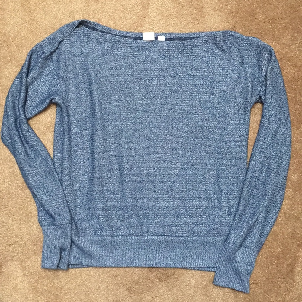 Gap boatneck, blue space dyed top
